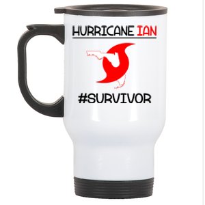 Hurricane Ian Survivor Florida Map Stainless Steel Travel Mug