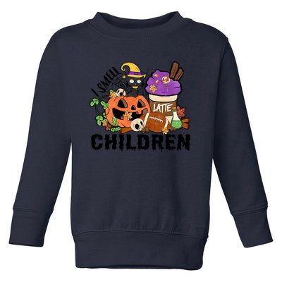 Halloween I Smell Children Hocus Pocus Coffee Latte Toddler Sweatshirt