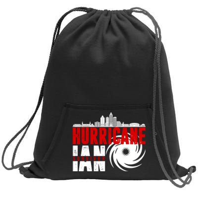 Hurricane IAN Survivor Sweatshirt Cinch Pack Bag