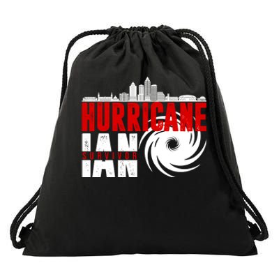 Hurricane IAN Survivor Drawstring Bag