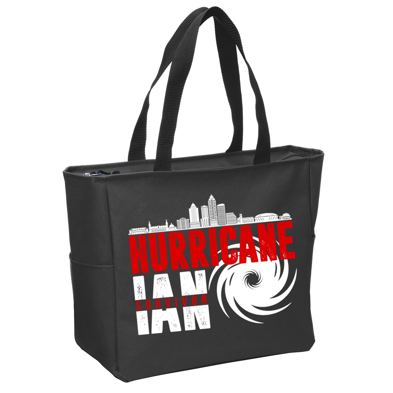 Hurricane IAN Survivor Zip Tote Bag