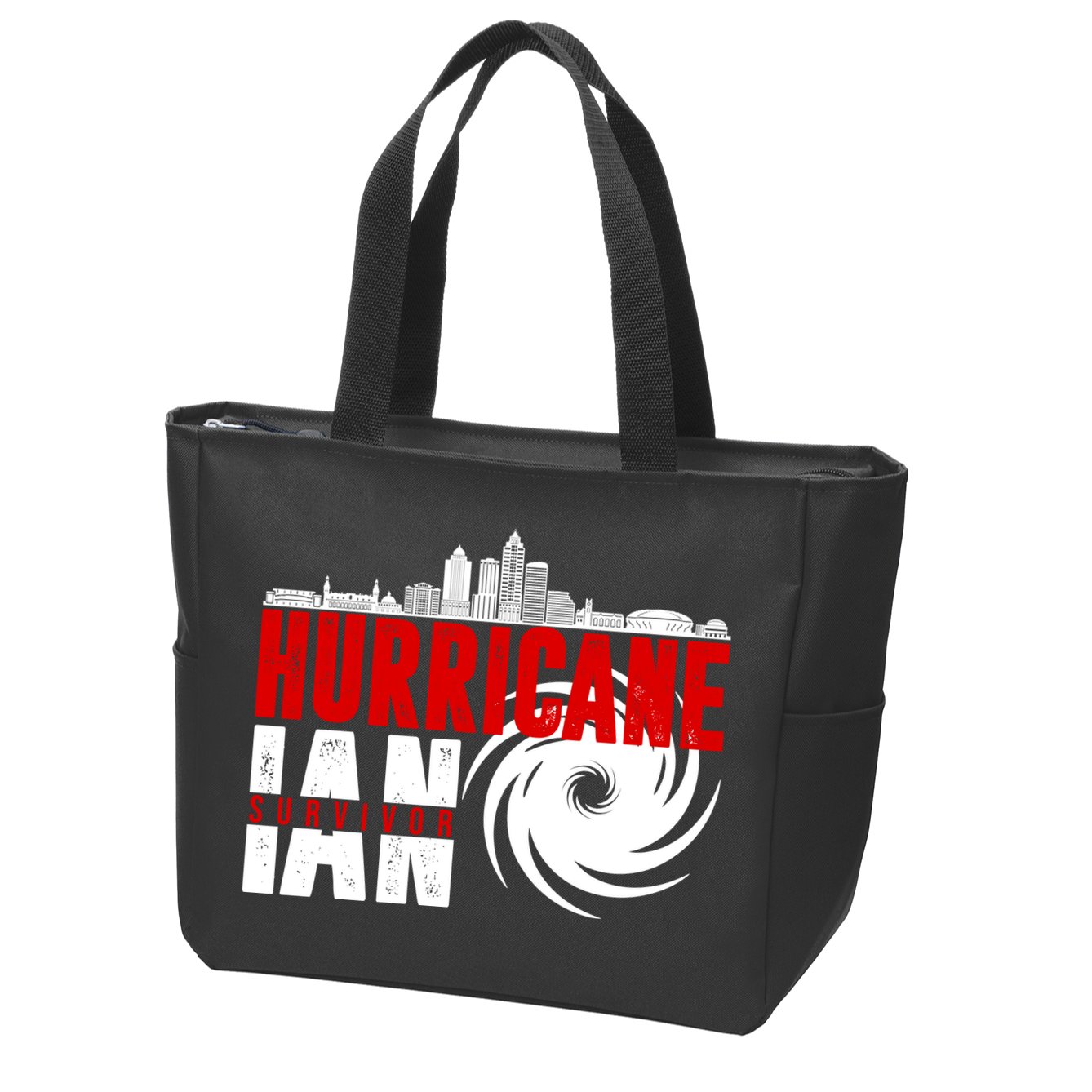 Hurricane IAN Survivor Zip Tote Bag