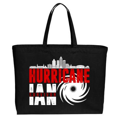 Hurricane IAN Survivor Cotton Canvas Jumbo Tote