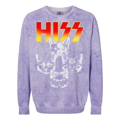 Hiss Music Cat Band Colorblast Crewneck Sweatshirt