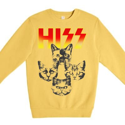 Hiss Music Cat Band Premium Crewneck Sweatshirt