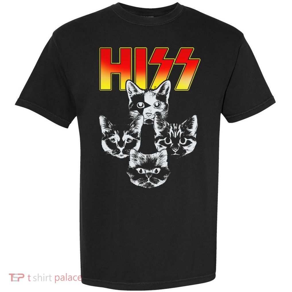 Hiss Music Cat Band Garment-Dyed Heavyweight T-Shirt
