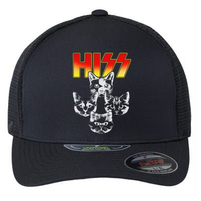 Hiss Music Cat Band Flexfit Unipanel Trucker Cap