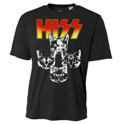 Hiss Music Cat Band Cooling Performance Crew T-Shirt