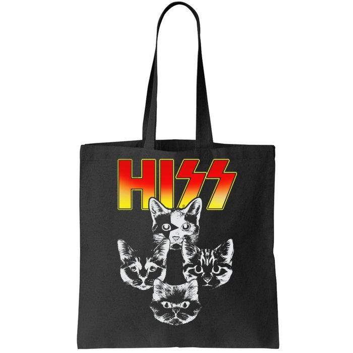 Hiss Music Cat Band Tote Bag