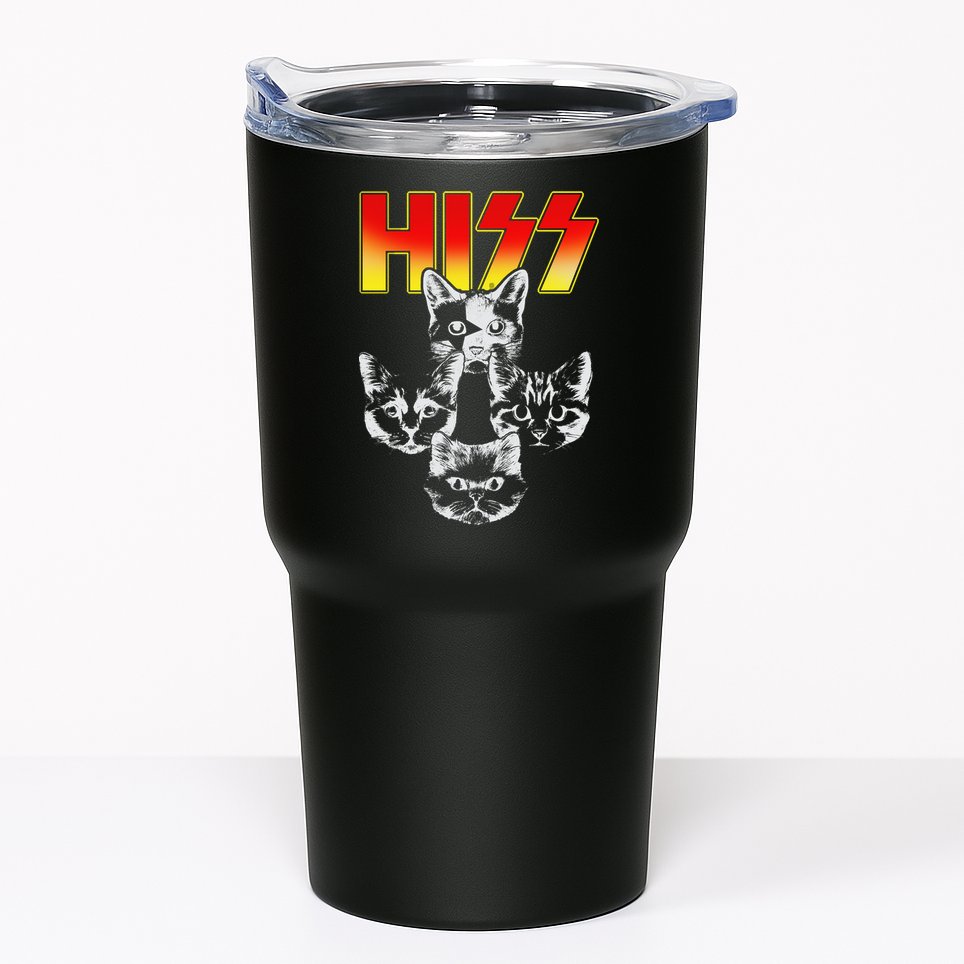 Hiss Music Cat Band Tumbler