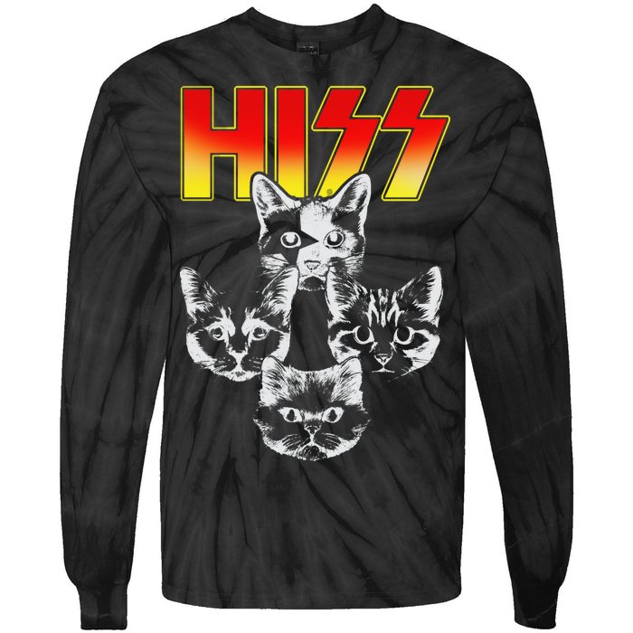 Hiss Music Cat Band Tie-Dye Long Sleeve Shirt