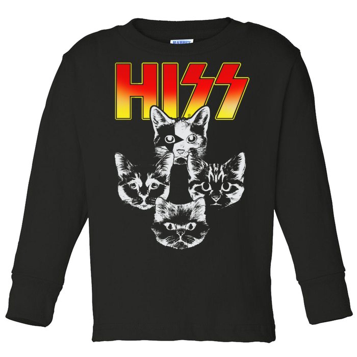 Hiss Music Cat Band Toddler Long Sleeve Shirt