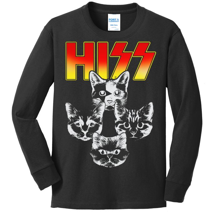 Hiss Music Cat Band Kids Long Sleeve Shirt