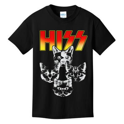 Hiss Music Cat Band Kids T-Shirt