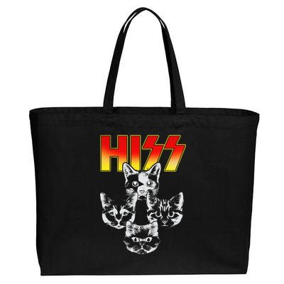 Hiss Music Cat Band Cotton Canvas Jumbo Tote