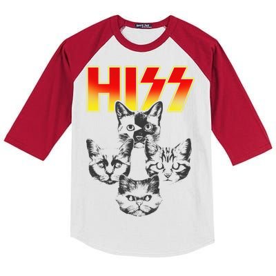 Hiss Music Cat Band Kids Colorblock Raglan Jersey