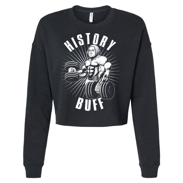 History Buff Funny George Washington Cropped Pullover Crew