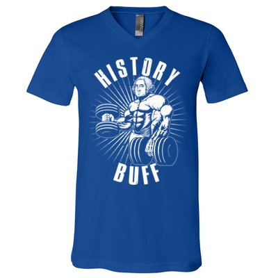 History Buff Funny George Washington V-Neck T-Shirt