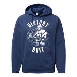 History Buff Funny George Washington Performance Fleece Hoodie