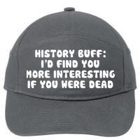 History Buff: I'd Find You More Interesting If You Are Dead 7-Panel Snapback Hat