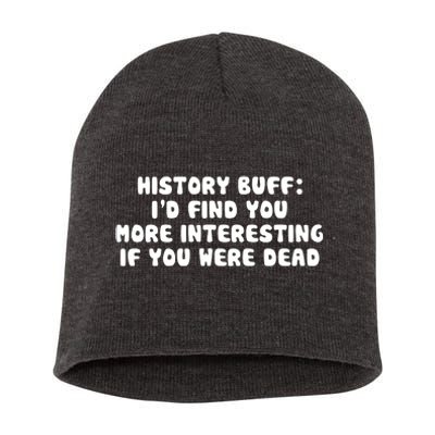 History Buff: I'd Find You More Interesting If You Are Dead Short Acrylic Beanie