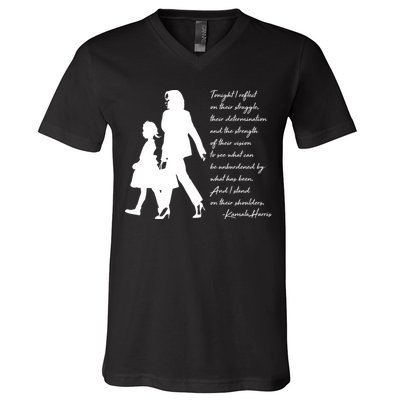 History Makers Kamala Harris And Ruby Bridges V-Neck T-Shirt