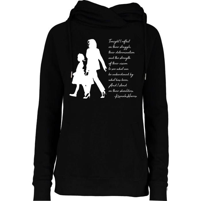 History Makers Kamala Harris And Ruby Bridges Womens Funnel Neck Pullover Hood