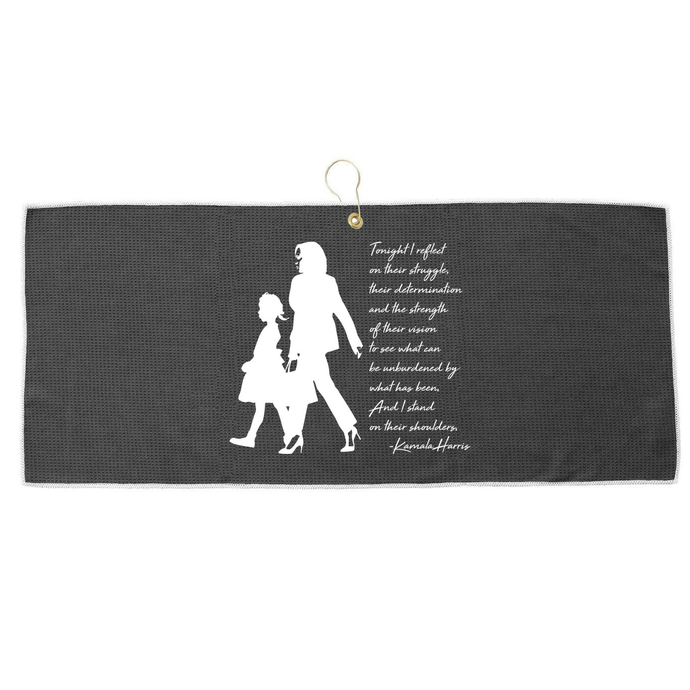 History Makers Kamala Harris And Ruby Bridges Large Microfiber Waffle Golf Towel