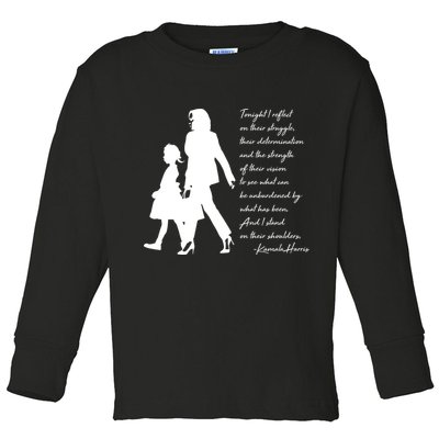 History Makers Kamala Harris And Ruby Bridges Toddler Long Sleeve Shirt