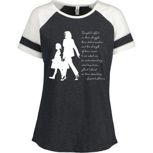 History Makers Kamala Harris And Ruby Bridges Enza Ladies Jersey Colorblock Tee