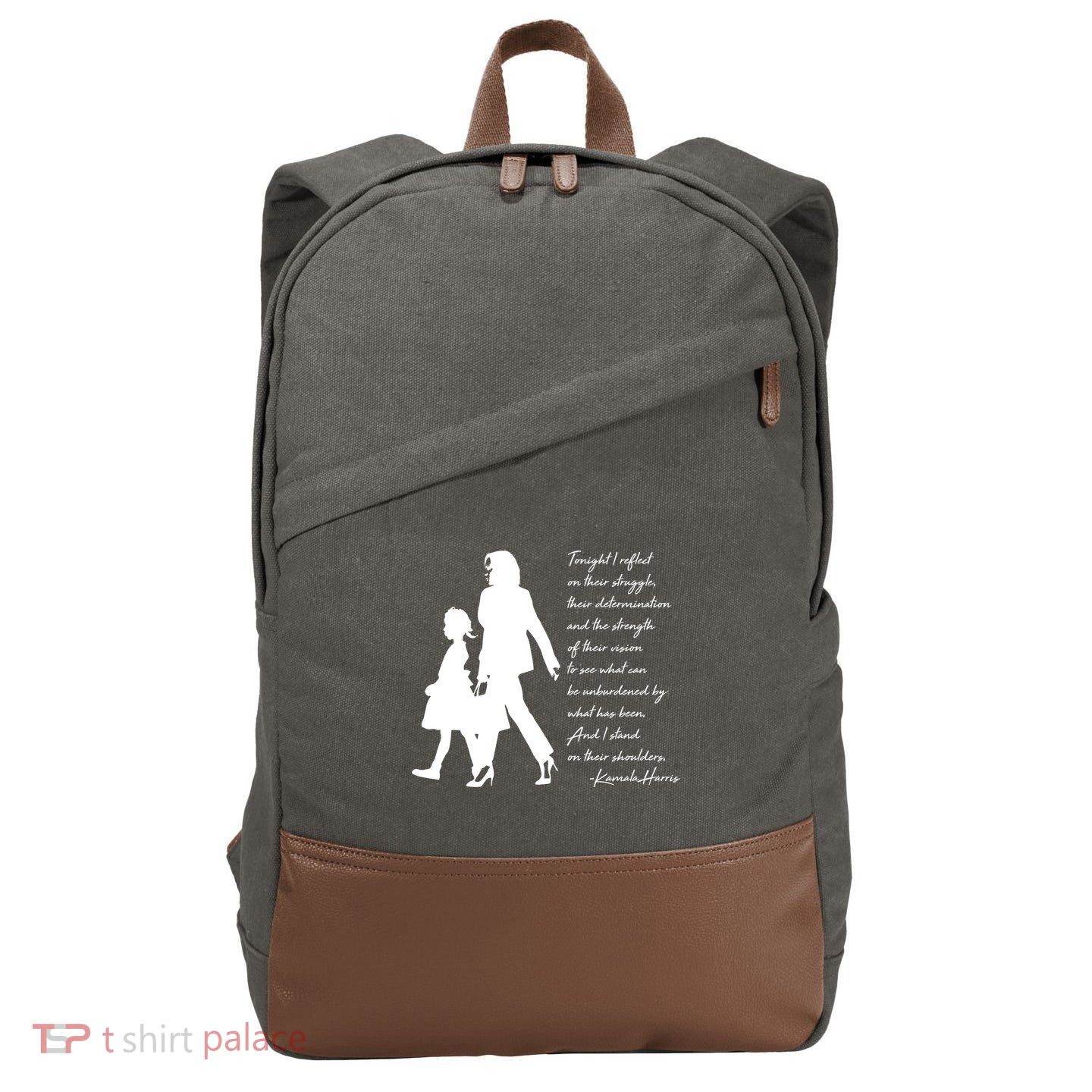 History Makers Kamala Harris And Ruby Bridges Cotton Canvas Backpack