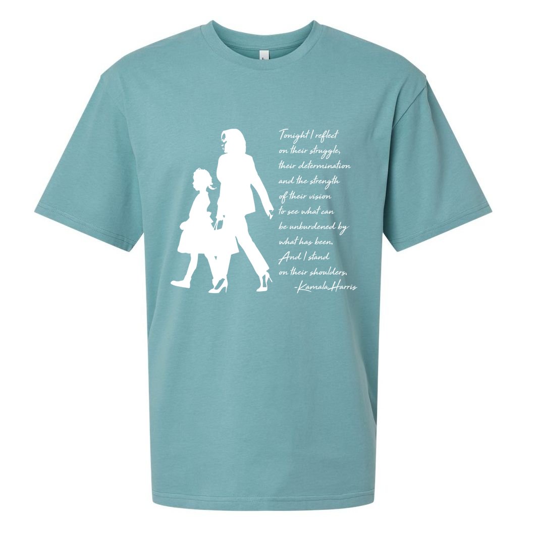 History Makers Kamala Harris And Ruby Bridges Sueded Cloud Jersey T-Shirt