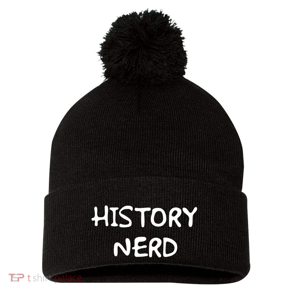History Nerd Pom Pom 12in Knit Beanie