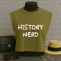 History Nerd Garment-Dyed Women's Muscle Tee