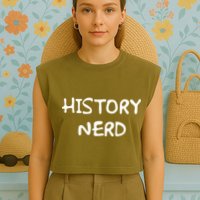 History Nerd Garment-Dyed Women's Muscle Tee