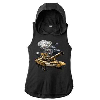 History of The Army Tank Ladies PosiCharge Tri-Blend Wicking Draft Hoodie Tank