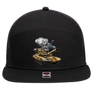 History of The Army Tank 7 Panel Mesh Trucker Snapback Hat