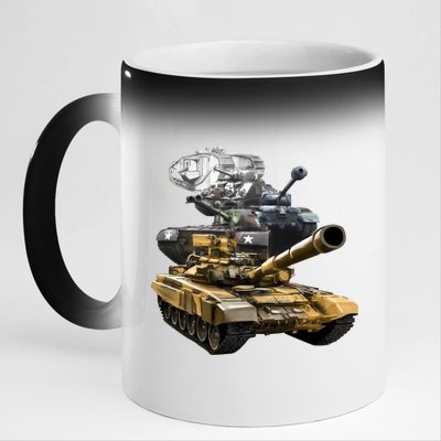 History of The Army Tank 11oz Black Color Changing Mug