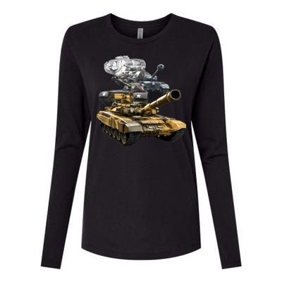 History of The Army Tank Womens Cotton Relaxed Long Sleeve T-Shirt