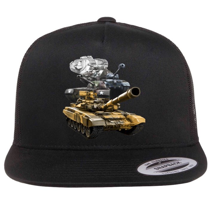 History of The Army Tank Flat Bill Trucker Hat