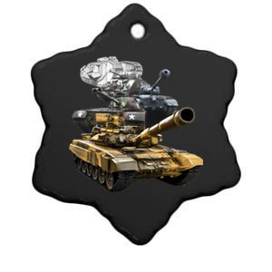 History of The Army Tank Ceramic Star Ornament