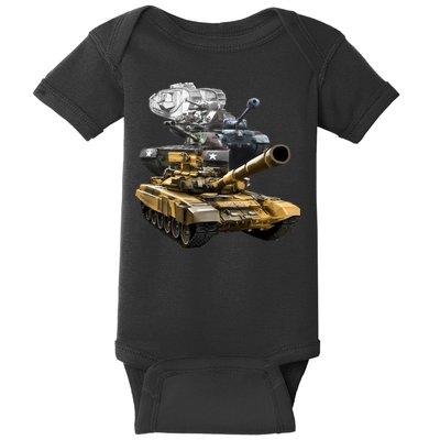 History of The Army Tank Baby Bodysuit