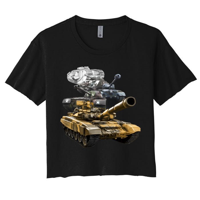 History of The Army Tank Women's Crop Top Tee