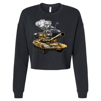 History of The Army Tank Cropped Pullover Crew