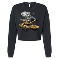 History of The Army Tank Cropped Pullover Crew