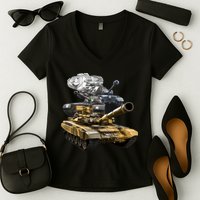 History of The Army Tank Women's V-Neck T-Shirt