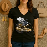 History of The Army Tank Women's V-Neck T-Shirt