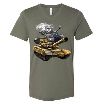 History of The Army Tank V-Neck T-Shirt