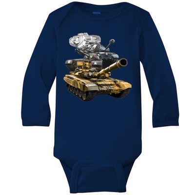 History of The Army Tank Baby Long Sleeve Bodysuit