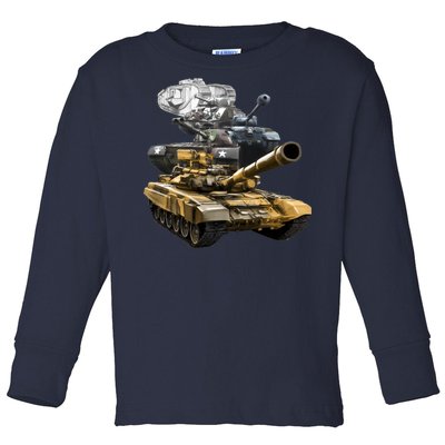 History of The Army Tank Toddler Long Sleeve Shirt